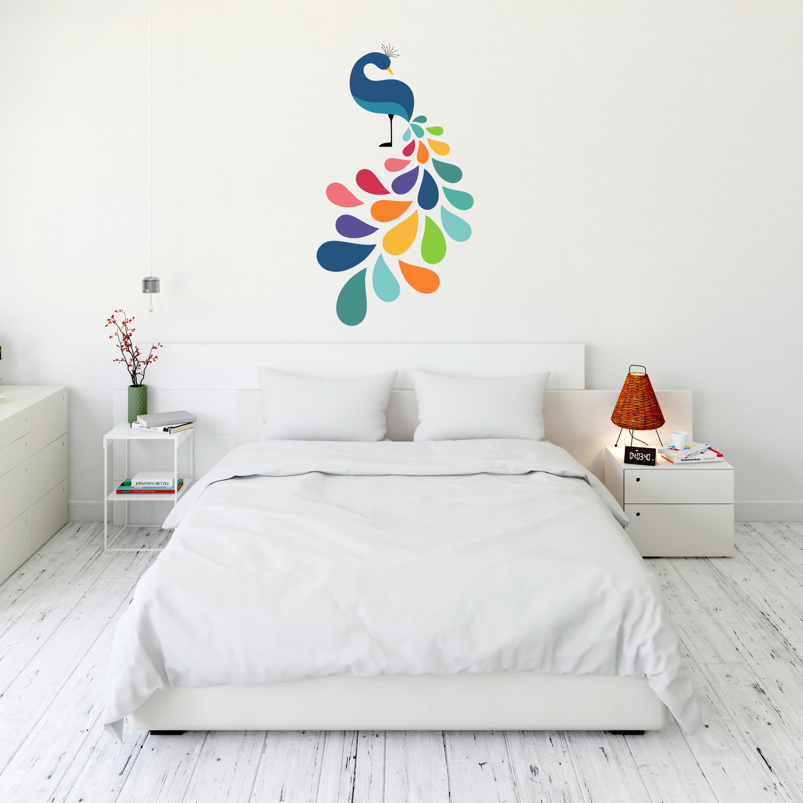 Peacock Decal design for Home Decor Just Peel and Stick  decorative masterpiece for home decor